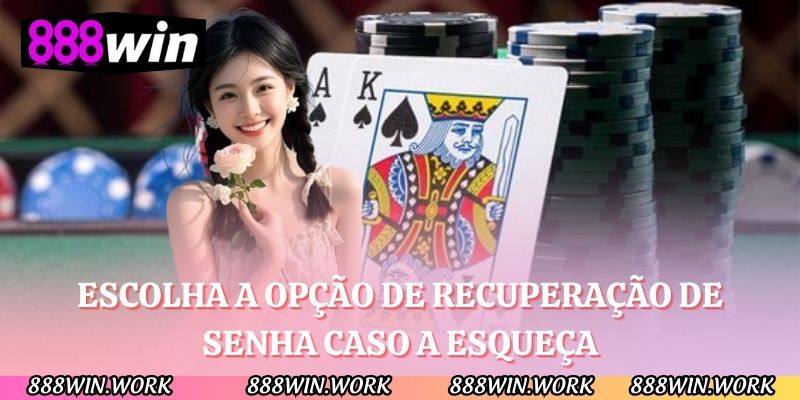 Escolha a opção de recuperação de senha caso a esqueça